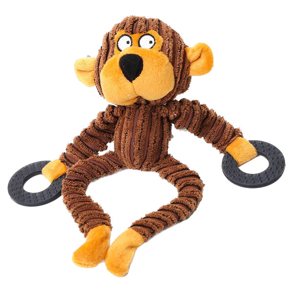 Cute Animal Shape Plush Toy with Ring Dog Toy
