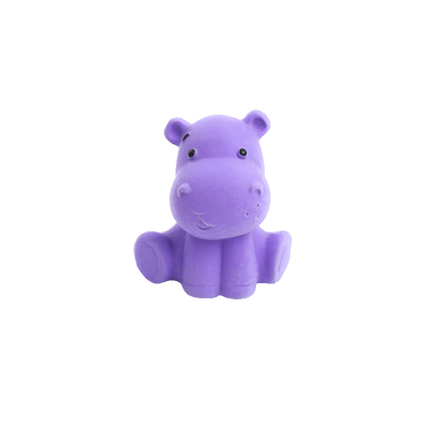 Mini Zoo Squeakers Squeaky Dog Toy - Purple Hippo
