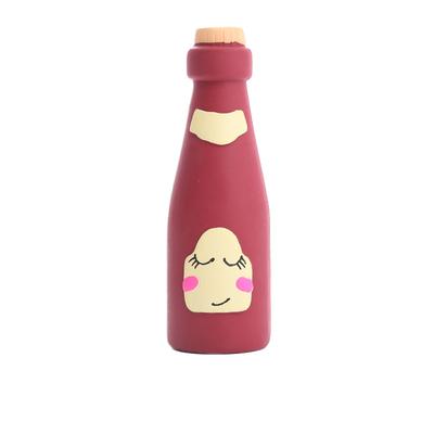 Bubbly Bottle-Shaped Squeakers Squeaky Dog Toy - Red Wine-Shaped