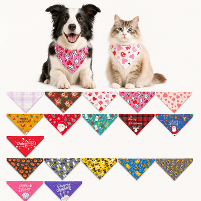 Pet Bandana Dog Triangle Scarf - Assorted