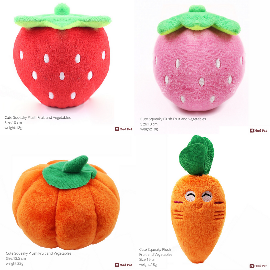 Cute Squeaky Plush Fruit and Vegetables