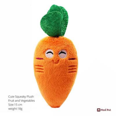 Cute Squeaky Plush Fruit and Vegetables - Carrot