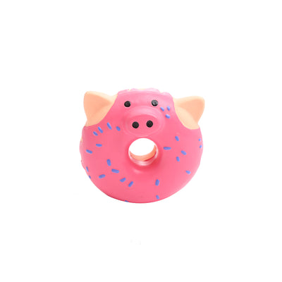 Cute Food Shape Latex Squeaky Dog Toy - Donut