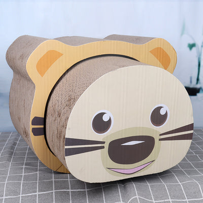 Large Cat Cardboard Scratcher - Yellow