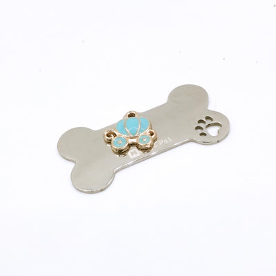 Dog ID Tag - Bone Shape - Blue Pumpkin Car