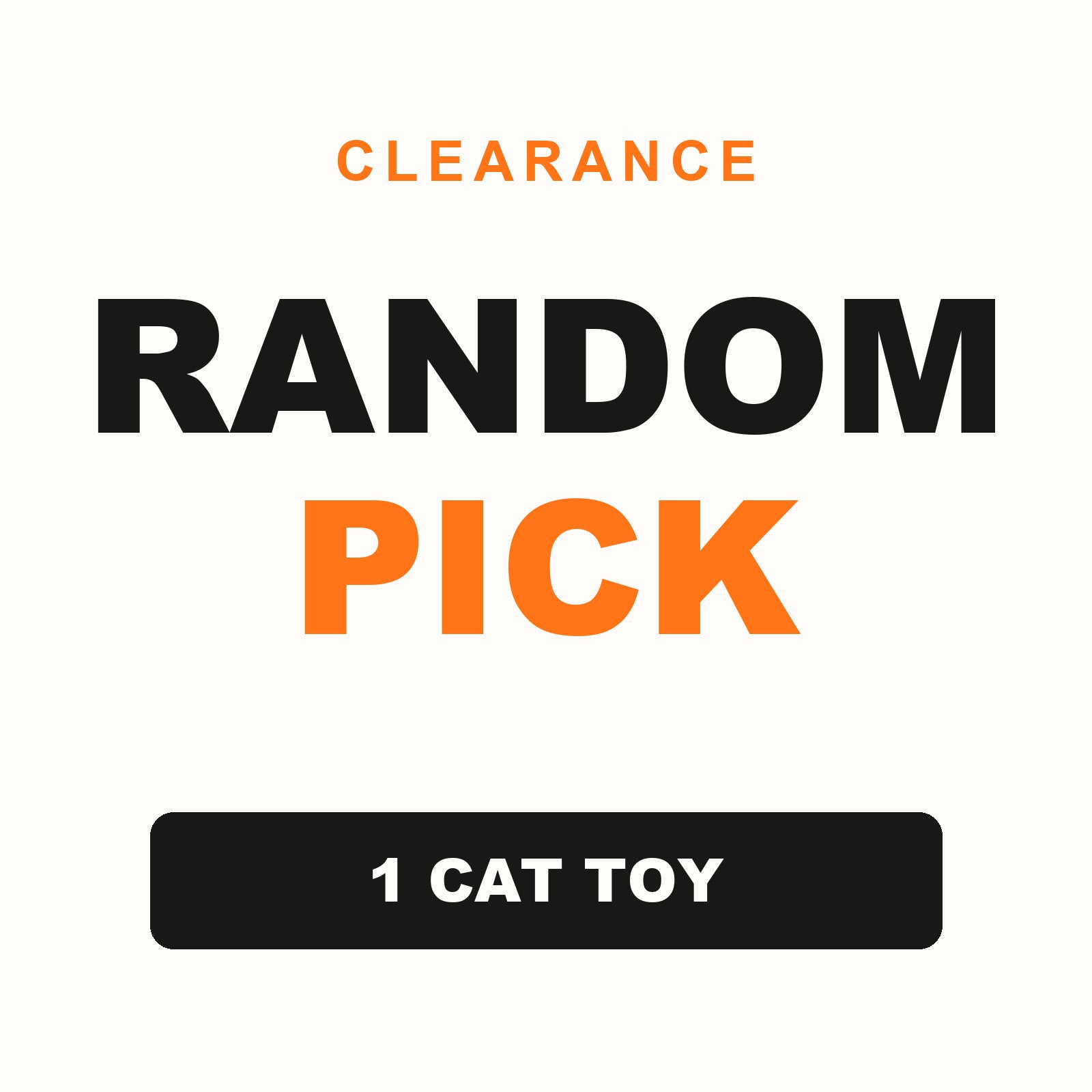 Example selection of random-pick cat toys